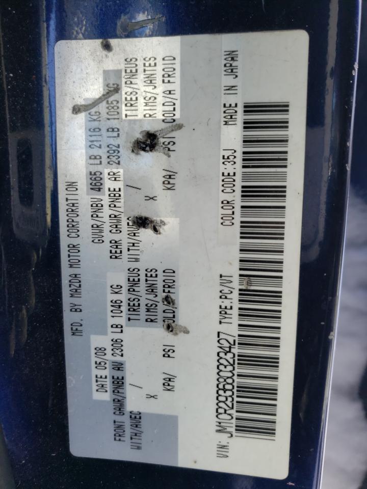 Photo 10 from auction – 2008 MAZDA 5 with VIN JM1CR293680323427