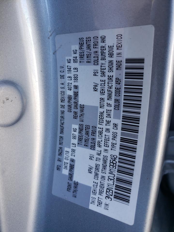 Photo 10 from auction – 2018 MAZDA 3 TOURING with VIN 3MZBN1L30JM199648