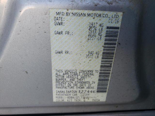 Photo 10 from auction – 2016 NISSAN ALTIMA 2.5 with VIN 1N4AL3AP2GN327446