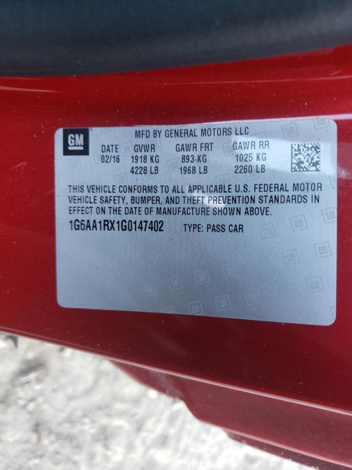 Photo 10 from auction – 2016 CADILLAC ATS with VIN 1G6AA1RX1G0147402