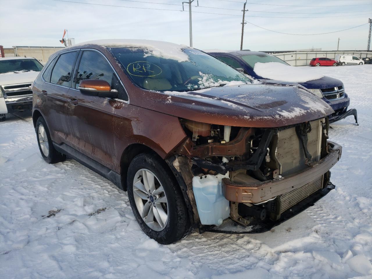 FORD EDGE SEL 2017 with VIN 2FMPK4J90HBB35319 - Photo from auction