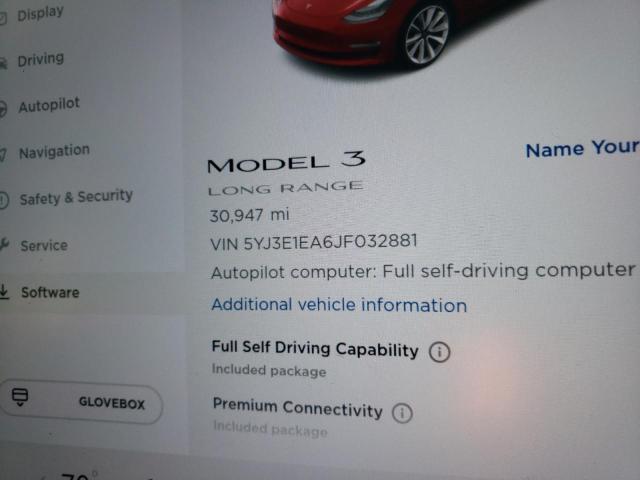 Photo 8 from auction – 2018 TESLA MODEL 3 with VIN 5YJ3E1EA6JF032881