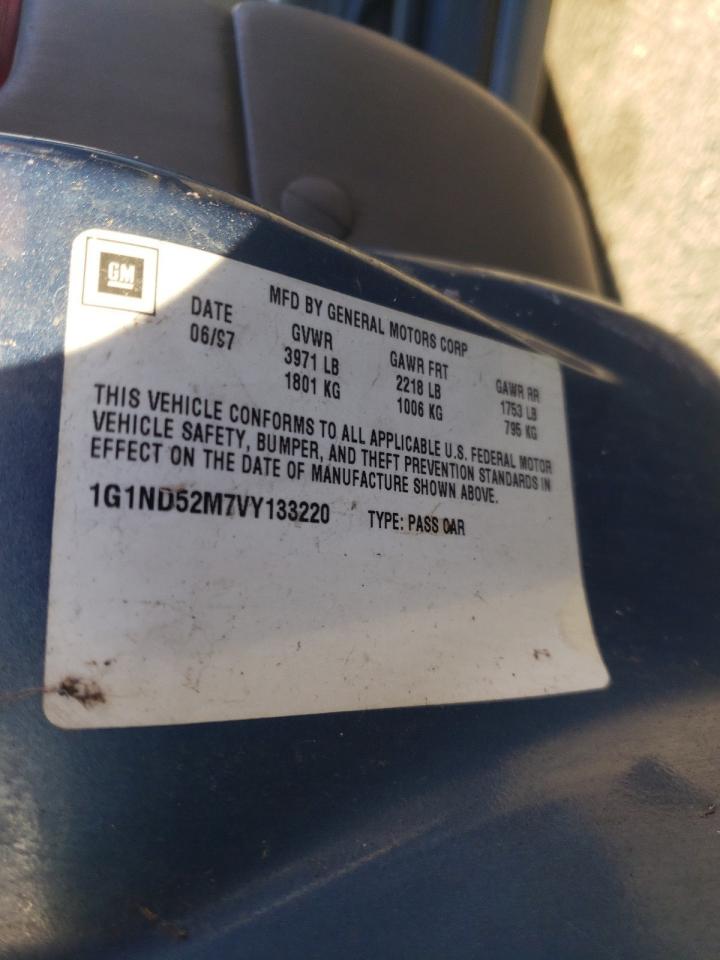 Photo 10 from auction – 1997 CHEVROLET MALIBU with VIN 1G1ND52M7VY133220