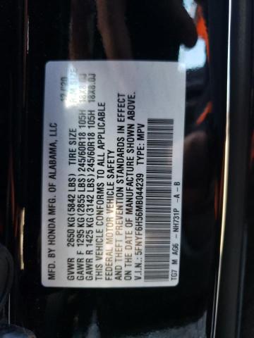 Photo 10 from auction – 2021 HONDA PILOT EXL with VIN 5FNYF6H56MB044239