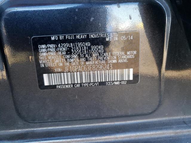 Photo 10 from auction – 2014 SUBARU IMPREZA PR with VIN JF1GPAC63E8296243