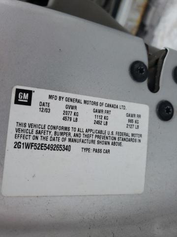 Photo 10 from auction – 2004 CHEVROLET IMPALA with VIN 2G1WF52E549265340
