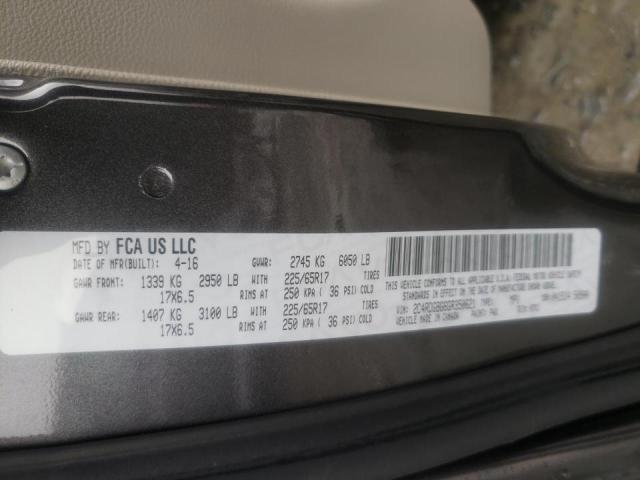 Photo 10 from auction – 2016 DODGE GRAND CARA with VIN 2C4RDGBG6GR350621