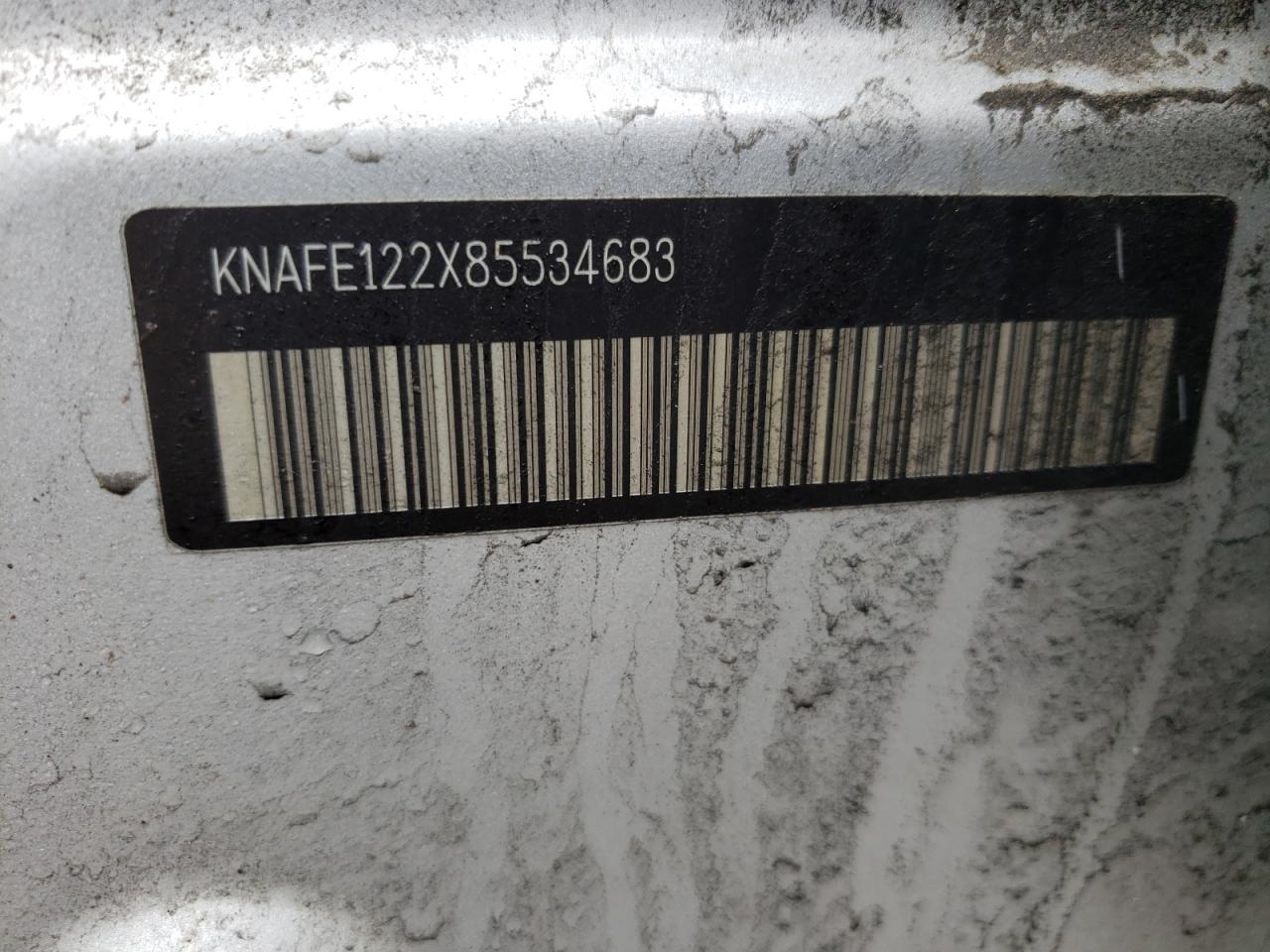 Photo 10 from auction – 2008 KIA SPECTRA EX with VIN KNAFE122X85534683