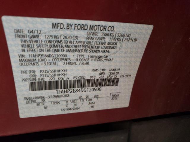 Photo 10 from auction – 2013 FORD TAURUS SEL with VIN 1FAHP2E84DG120900