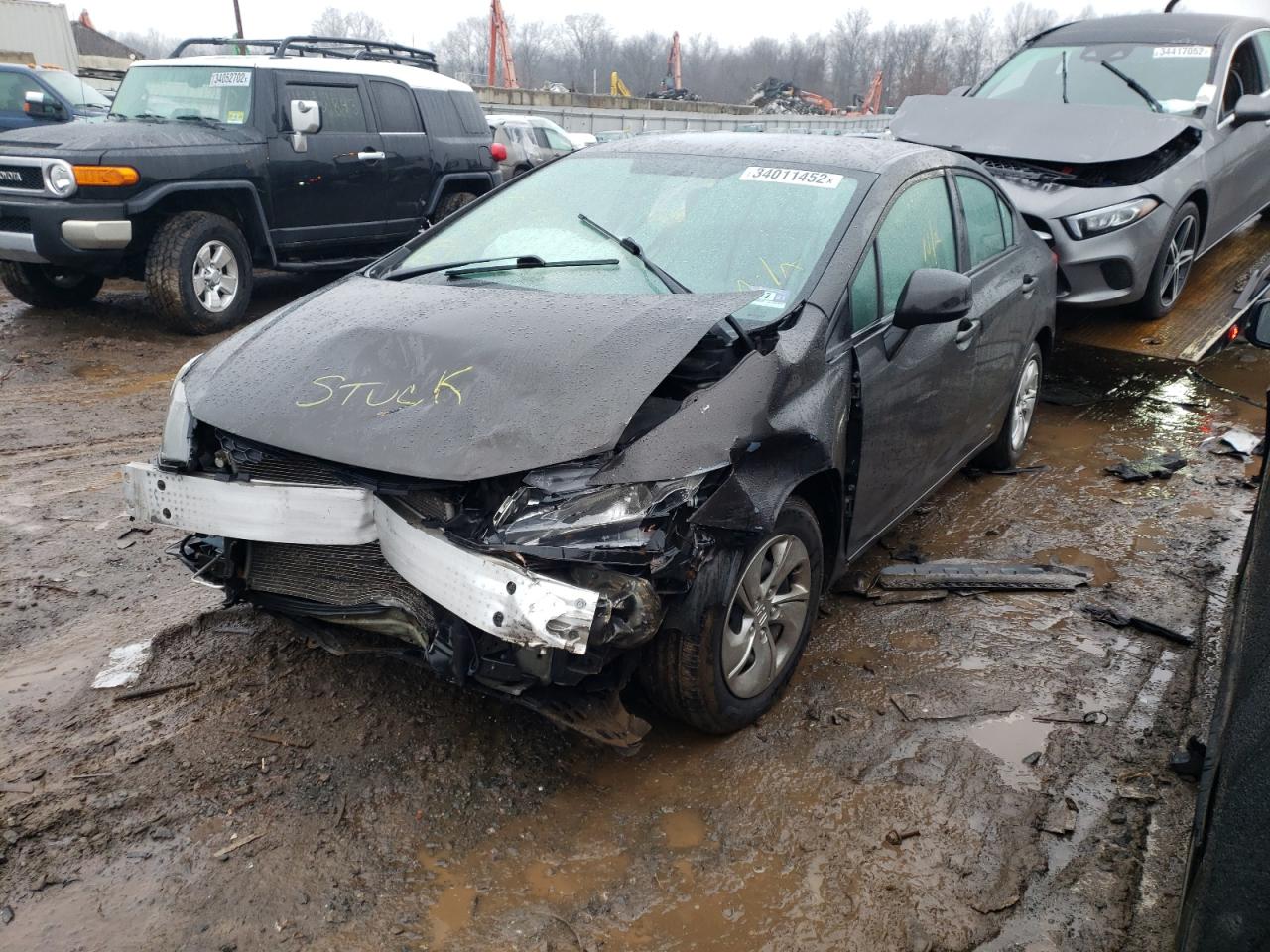 Photo 2 from auction – 2013 HONDA CIVIC LX with VIN 19XFB2F5XDE234162