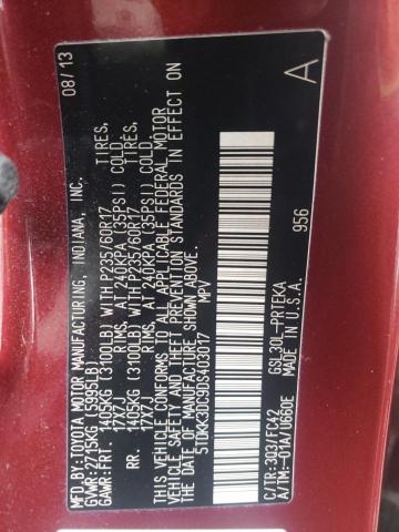 Photo 10 from auction – 2013 TOYOTA SIENNA LE with VIN 5TDKK3DC9DS403017