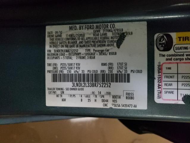 Photo 10 from auction – 2011 LINCOLN MKZ HYBRID with VIN 3LNDL2L33BR752252
