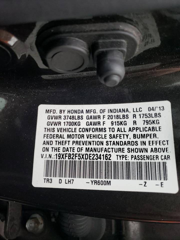 Photo 10 from auction – 2013 HONDA CIVIC LX with VIN 19XFB2F5XDE234162