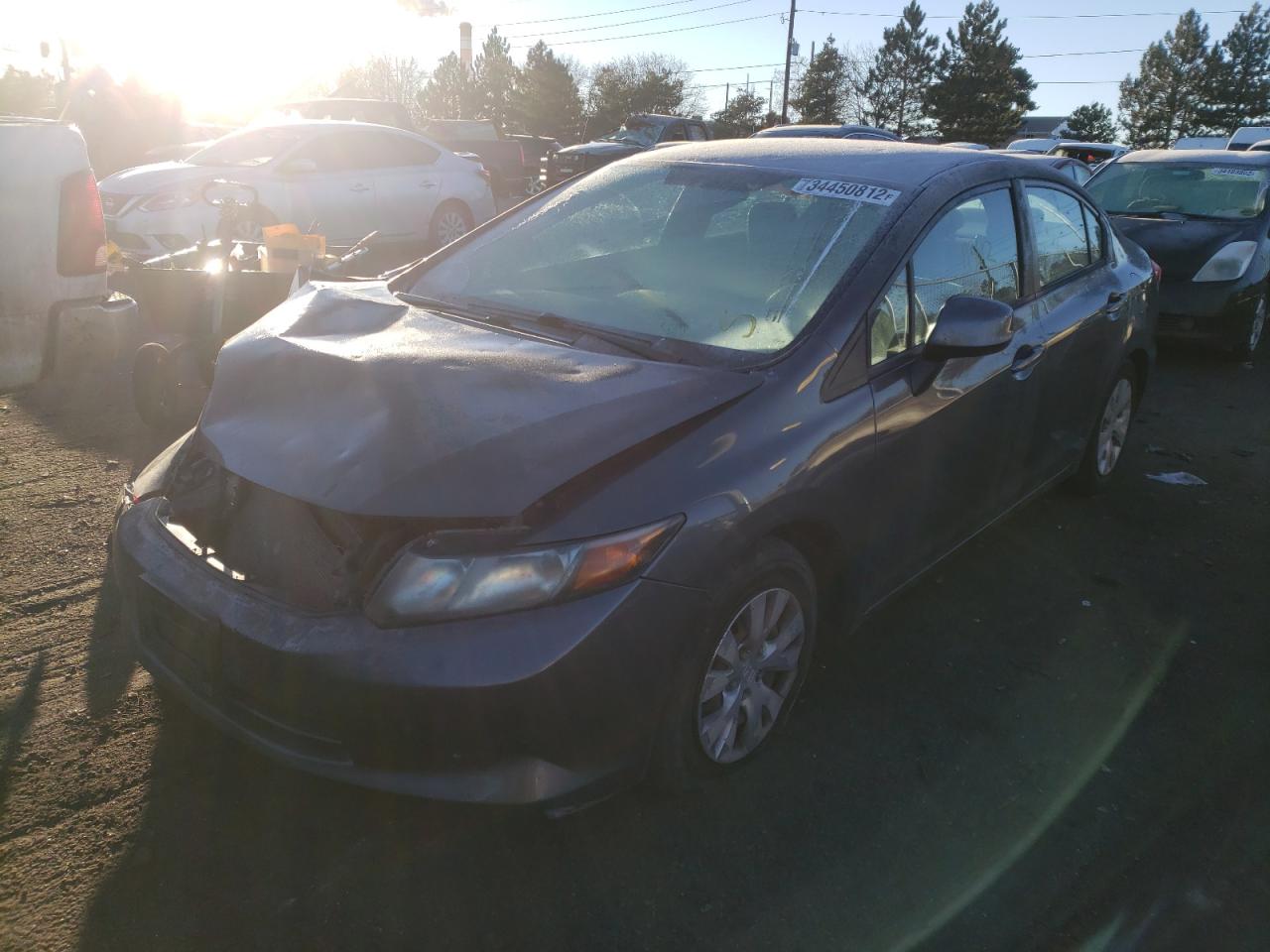 Photo 2 from auction – 2012 HONDA CIVIC LX with VIN 2HGFB2F58CH599685