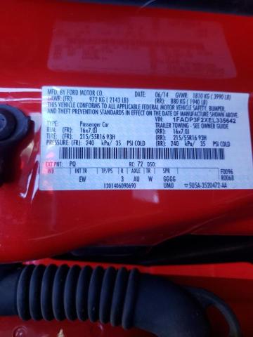 Photo 10 from auction – 2014 FORD FOCUS SE with VIN 1FADP3F2XEL335642