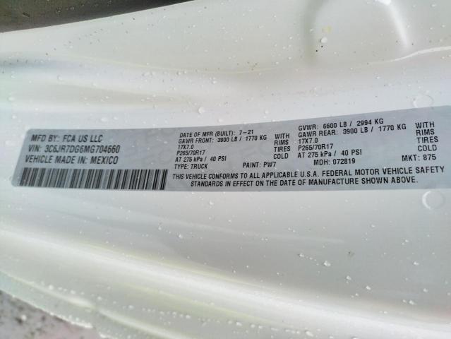 Photo 10 from auction – 2021 RAM 1500 CLASS with VIN 3C6JR7DG6MG704660