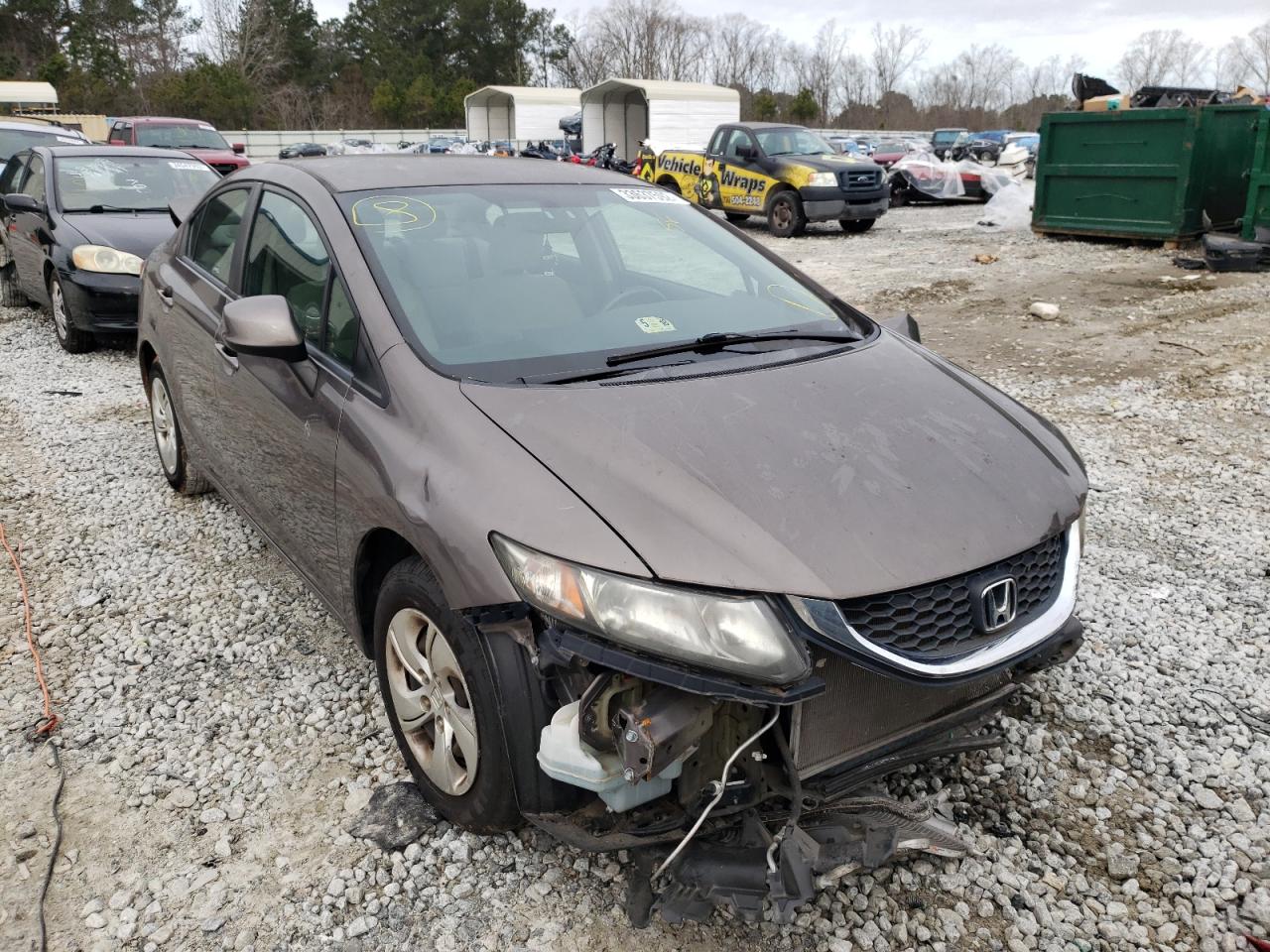 HONDA CIVIC LX 2013 with VIN 2HGFB2F55DH556228 - Photo from auction