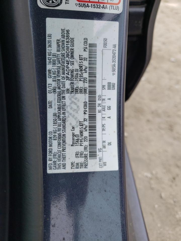 Photo 10 from auction – 2013 FORD FIESTA SE with VIN 3FADP4EJ9DM183896