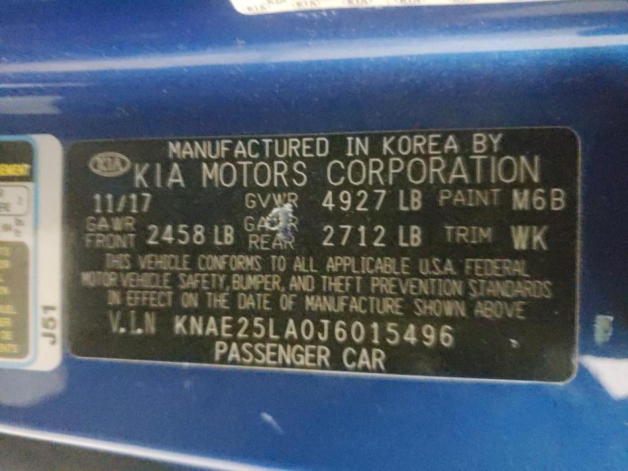 Photo 10 from auction – 2018 KIA STINGER PR with VIN KNAE25LA0J6015496