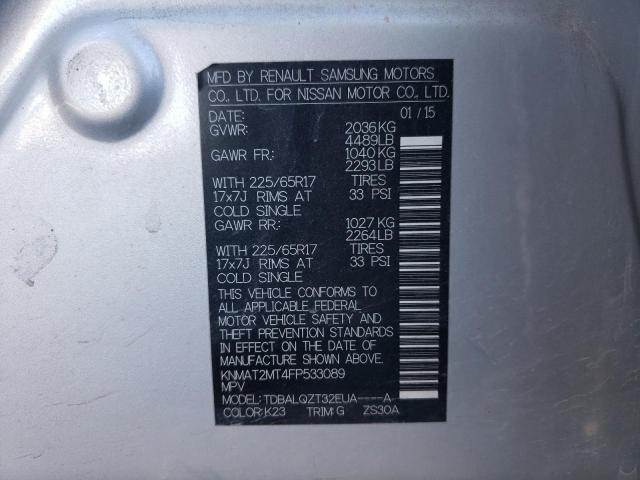 Photo 10 from auction – 2015 NISSAN ROGUE S with VIN KNMAT2MT4FP533089