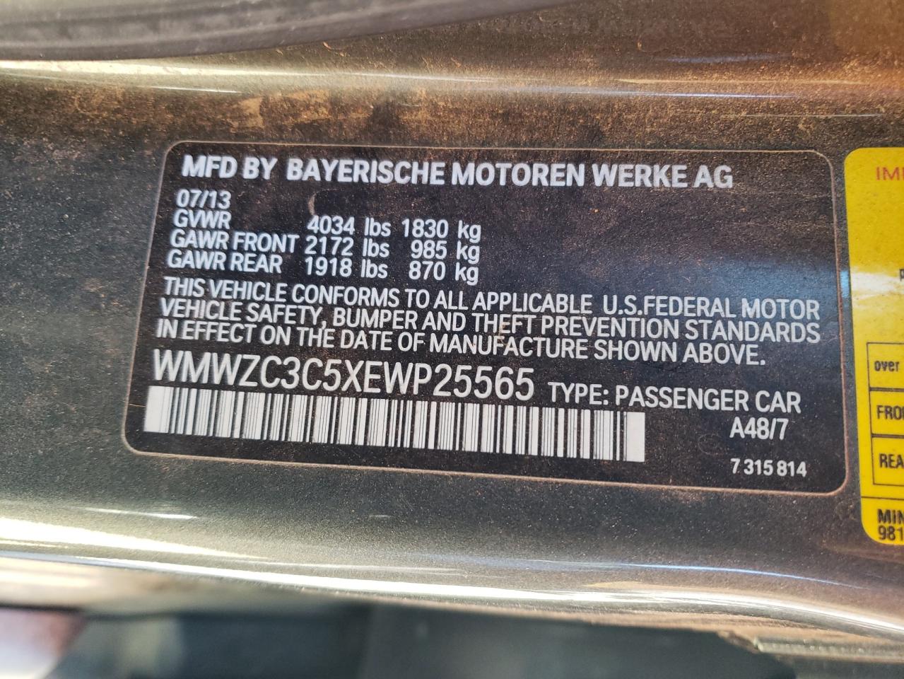 Photo 10 from auction – 2014 MINI COOPER S C with VIN WMWZC3C5XEWP25565