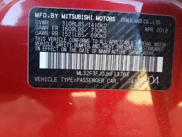 Photo 10 from auction – 2018 MITSUBISHI MIRAGE G4 with VIN ML32F3FJ0JHF13783