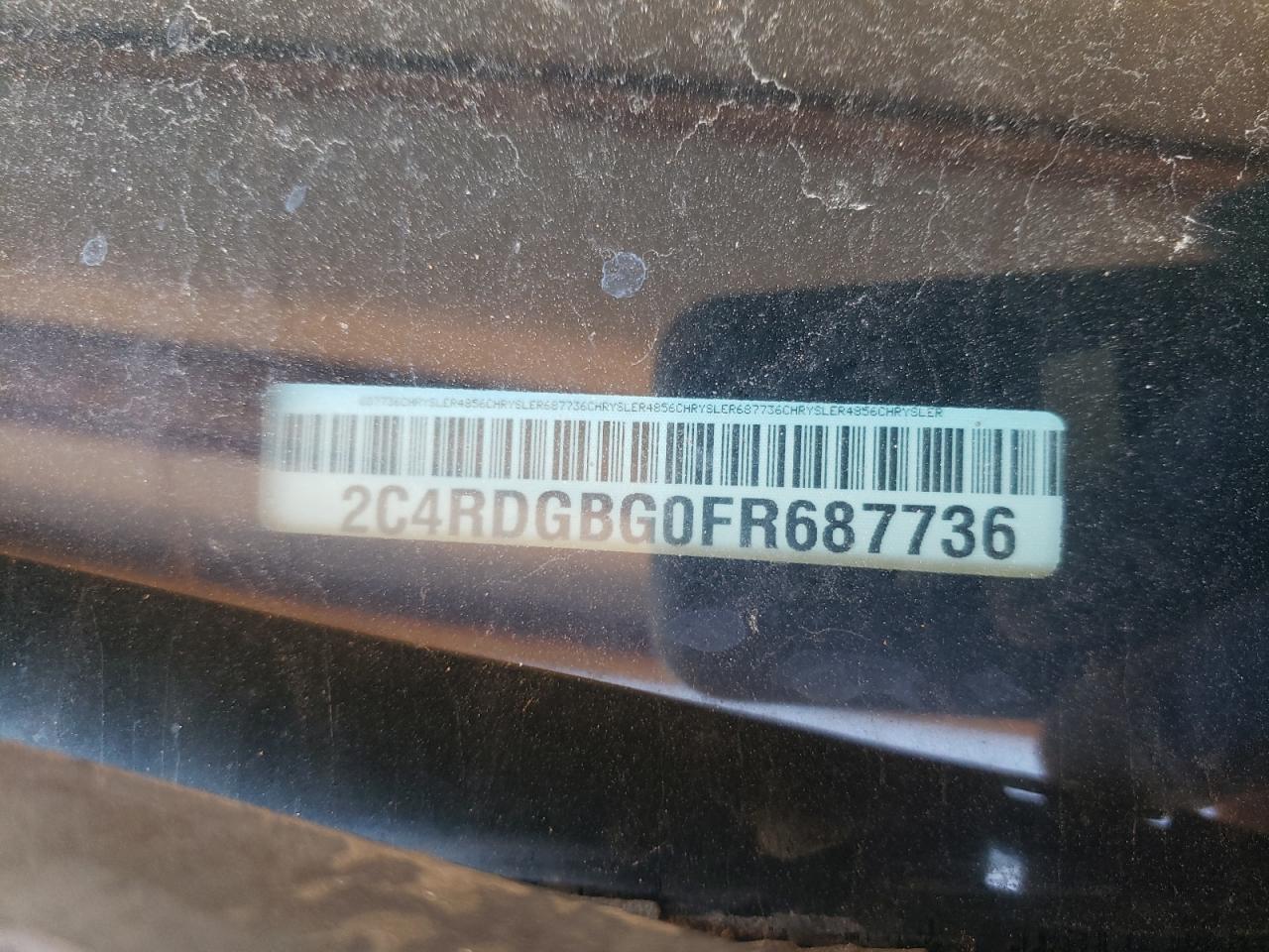 Photo 10 from auction – 2015 DODGE GRAND CARA with VIN 2C4RDGBG0FR687736