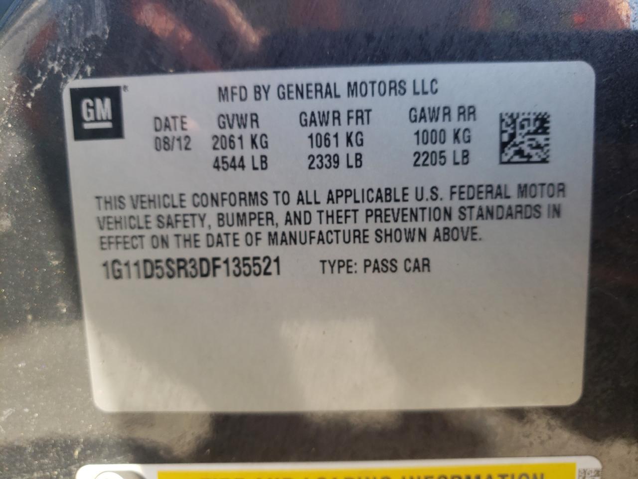 Photo 10 from auction – 2013 CHEVROLET MALIBU 1LT with VIN 1G11D5SR3DF135521
