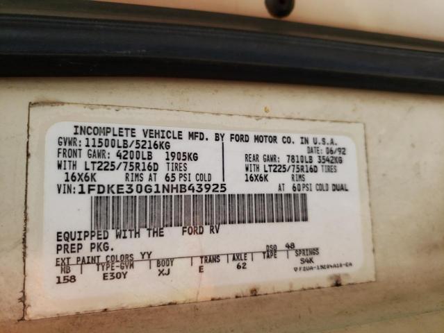 Photo 10 from auction – 1992 FORD ECONO with VIN 1FDKE30G1NHB43925