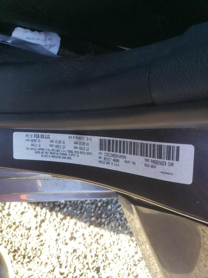 Photo 10 from auction – 2016 CHRYSLER 200 LIMITE with VIN 1C3CCCAB5GN104345