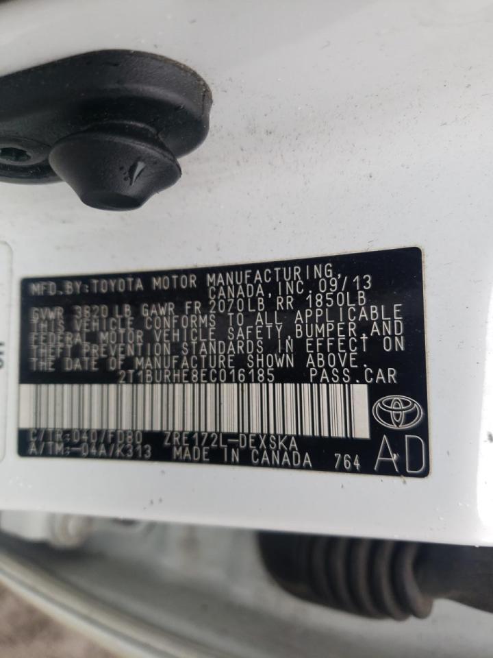 Photo 10 from auction – 2014 TOYOTA COROLLA L with VIN 2T1BURHE8EC016185
