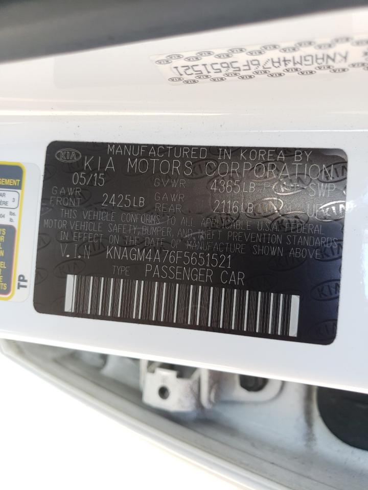 Photo 10 from auction – 2015 KIA OPTIMA LX with VIN KNAGM4A76F5651521