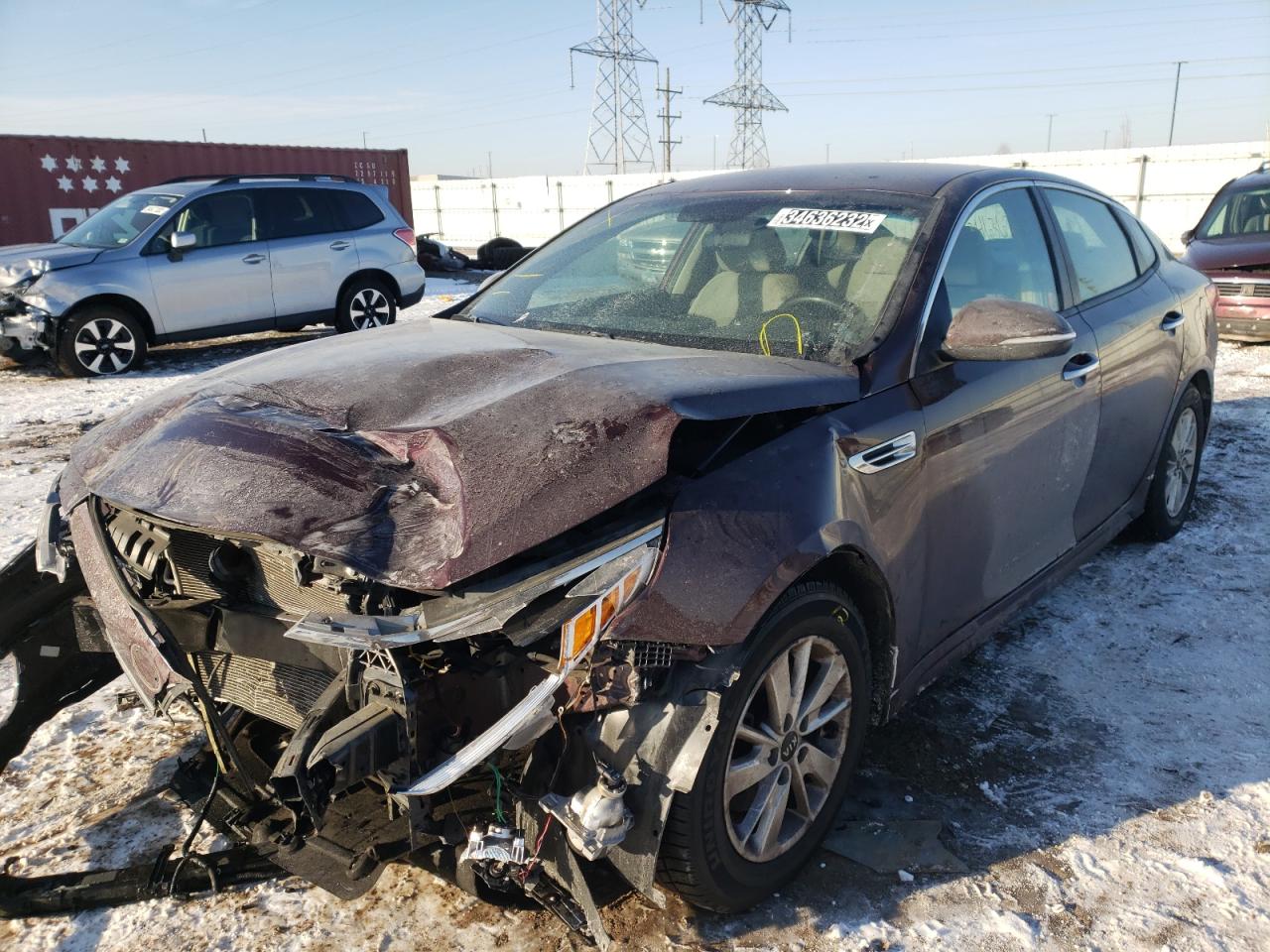 Photo 2 from auction – 2018 KIA OPTIMA LX with VIN 5XXGT4L39JG224449