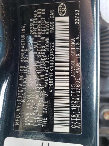 Photo 10 from auction – 2016 TOYOTA CAMRY LE with VIN 4T1BF1FK1GU204522