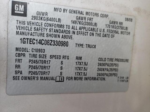 Photo 10 from auction – 2008 GMC SIERRA C15 with VIN 1GTEC14C08Z330980