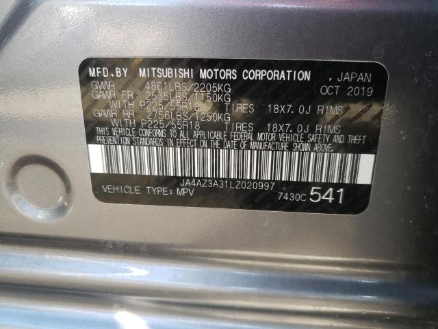 Photo 10 from auction – 2020 MITSUBISHI OUTLANDER with VIN JA4AZ3A31LZ020997