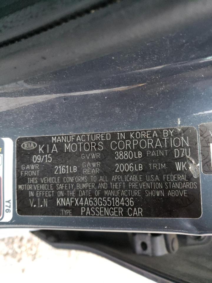 صورة رقم 10 من المزاد - 2016 KIA FORTE LX مع VIN KNAFX4A63G5518436