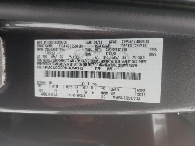 Photo 10 from auction – 2013 FORD ESCAPE SE with VIN 1FMCU9G90DUC58152