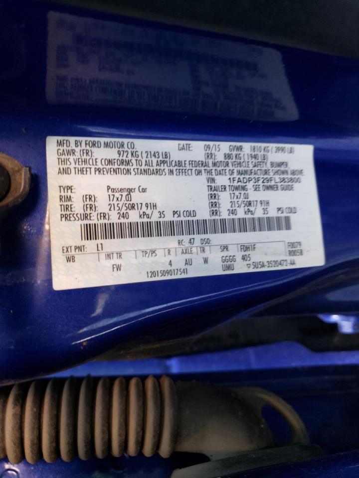 Photo 10 from auction – 2015 FORD FOCUS SE with VIN 1FADP3F29FL383800