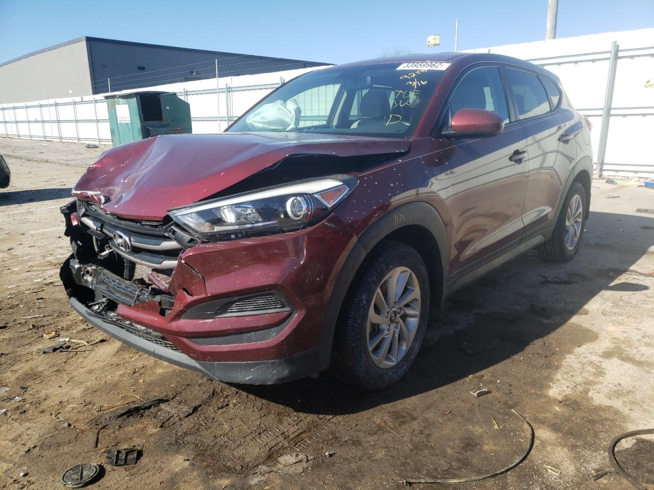 Photo 2 from auction – 2016 HYUNDAI TUCSON SE with VIN KM8J23A43GU239218
