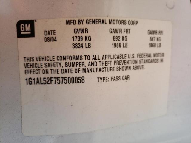 Photo 10 from auction – 2005 CHEVROLET COBALT LS with VIN 1G1AL52F757500058