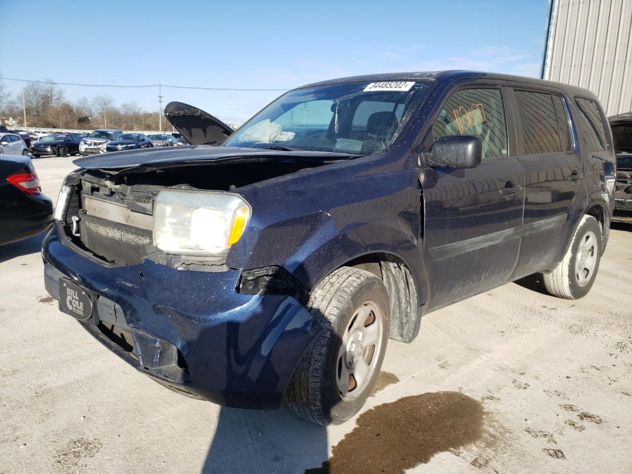 Photo 2 from auction – 2013 HONDA PILOT LX with VIN 5FNYF3H23DB019612