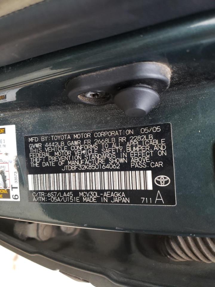 Photo 10 from auction – 2005 TOYOTA CAMRY LE with VIN JTDBF32K850164062