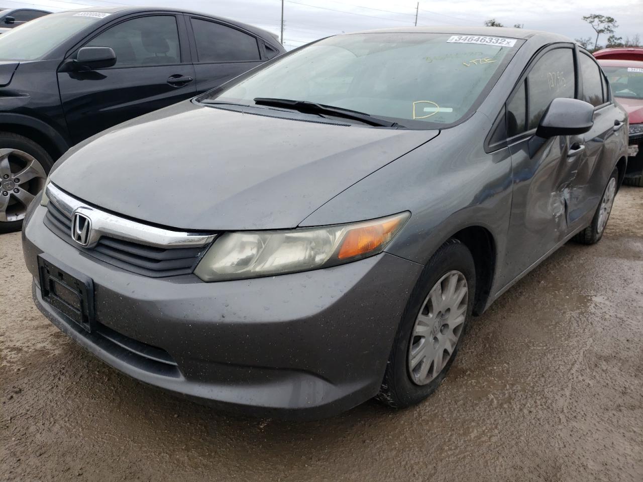 Photo 2 from auction – 2012 HONDA CIVIC LX with VIN 19XFB2F54CE037759