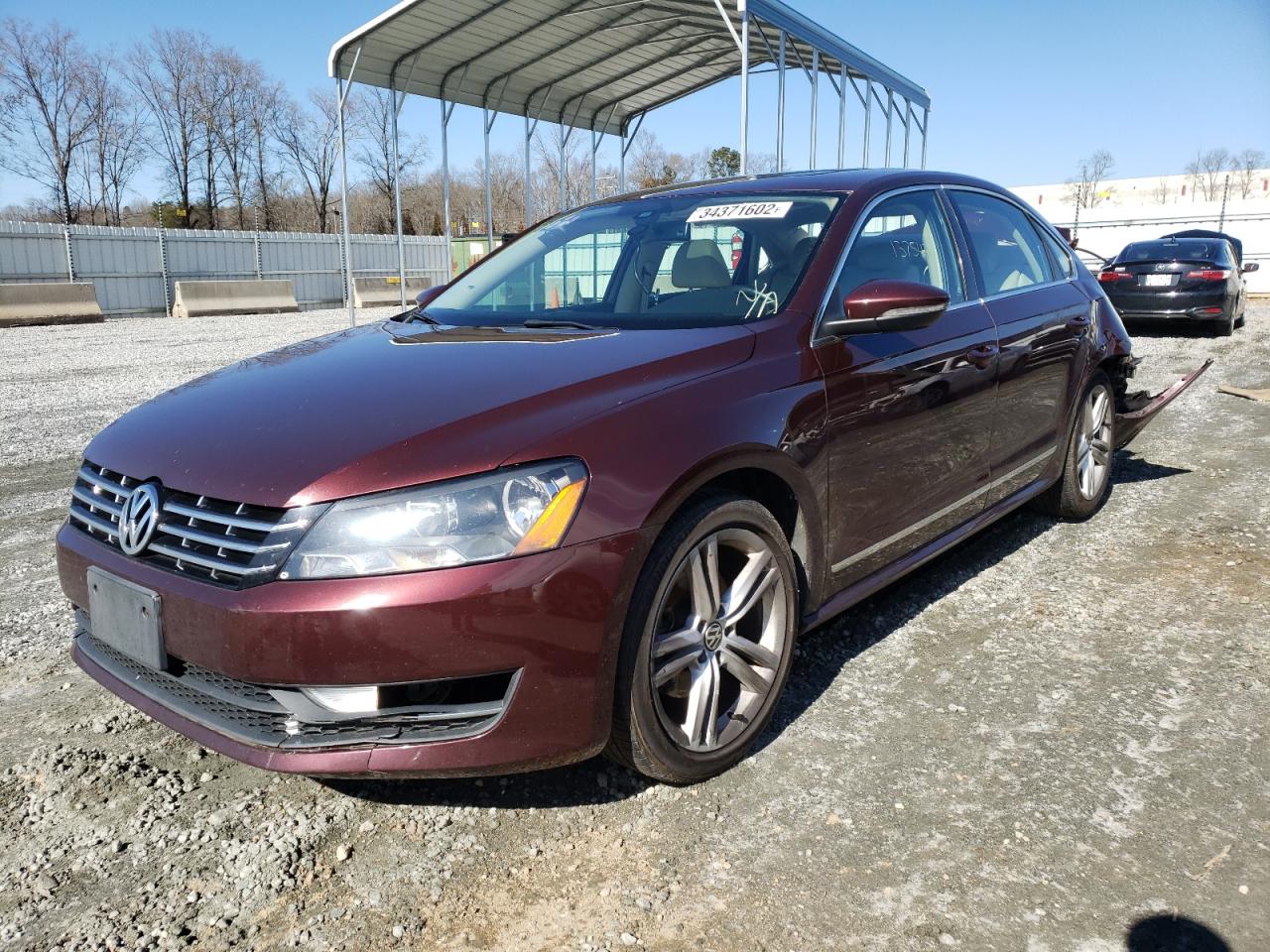 Photo 2 from auction – 2012 VOLKSWAGEN PASSAT with VIN 1VWCN7A32CC085214