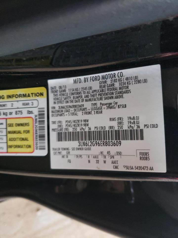 Photo 10 from auction – 2014 LINCOLN MKZ with VIN 3LN6L2G96ER803609