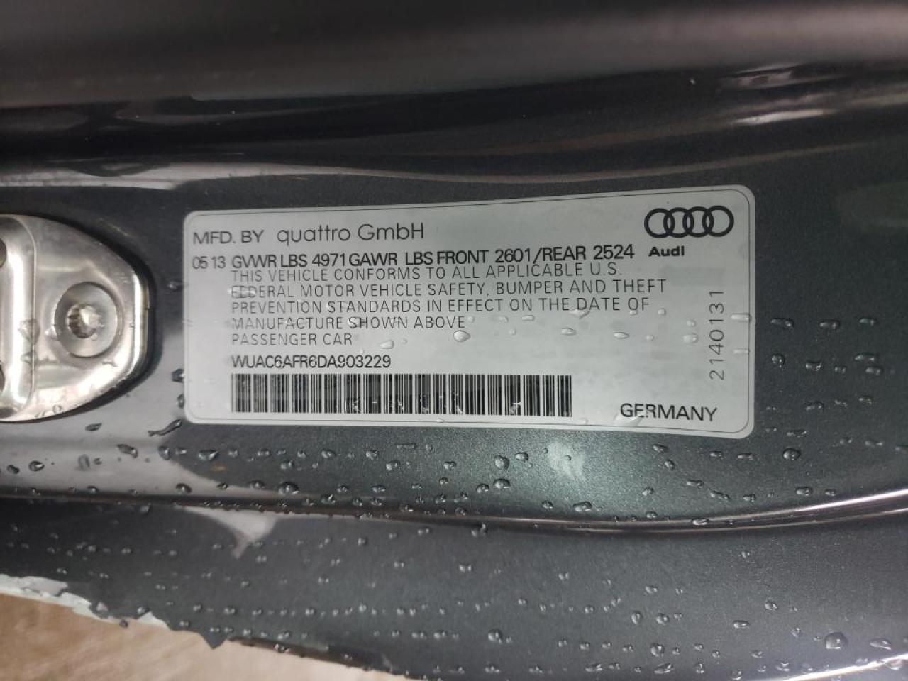 Photo 10 from auction – 2013 AUDI RS5 with VIN WUAC6AFR6DA903229
