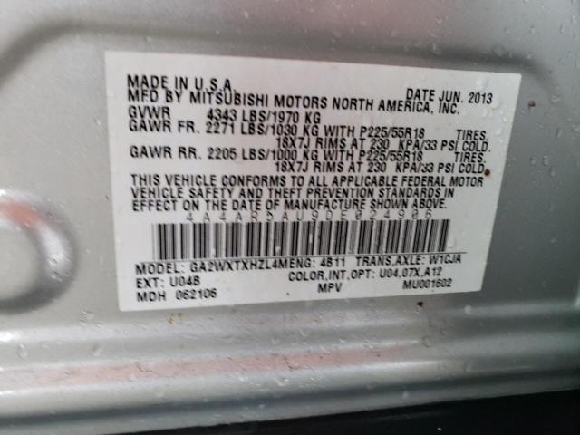 Photo 10 from auction – 2013 MITSUBISHI OUTLANDER with VIN 4A4AR5AU9DE024906