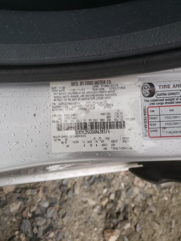 Photo 10 from auction – 2010 LINCOLN MKZ with VIN 3LNHL2GC0AR638574