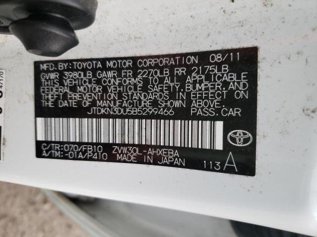 Photo 10 from auction – 2011 TOYOTA PRIUS with VIN JTDKN3DU5B5299466